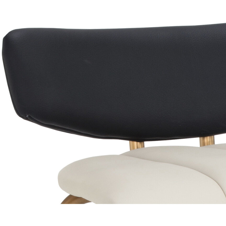 Lorelei 31 inch Dillon Cream / Dillon Black Counter Stool